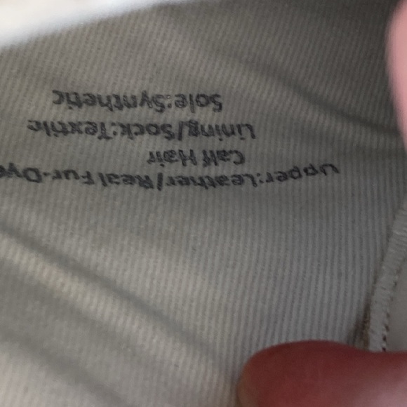 Madewell Sneakers Leather Calf Hair Mid Top Beige Brown Lace Up Size 5.5 - Picture 4 of 7